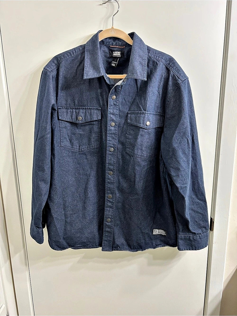 Alaskan Hardgear shirt Denim Snap Button-Up in Blue Like New
